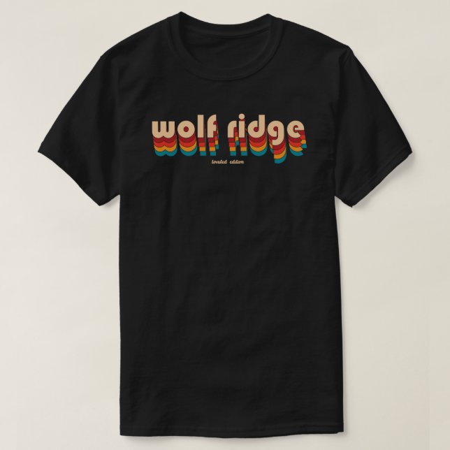 Camiseta Retro Wolf Ridge Ski (Frente do Design)