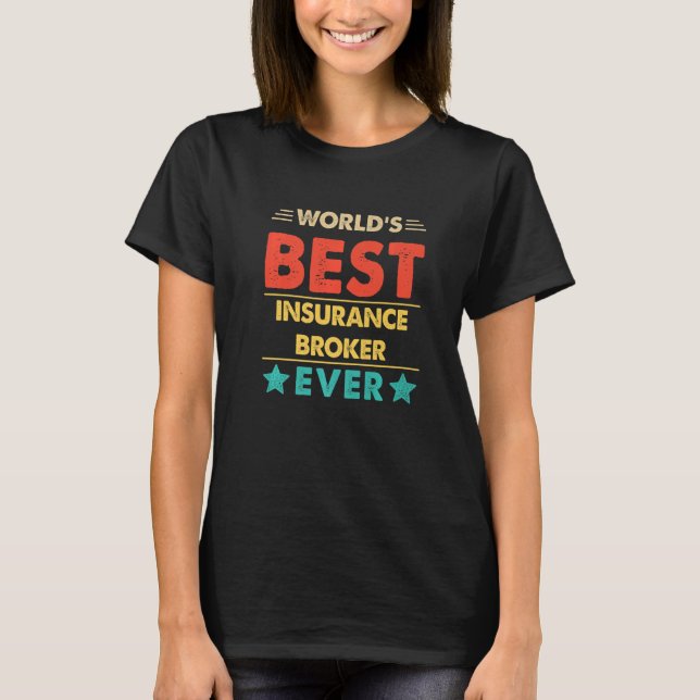 Camiseta Retro World's Best Insurance Broker (Frente)