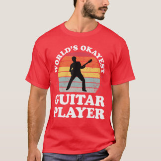 Camiseta Retro Worlds Okayest Guitar Player Guitarist Funny