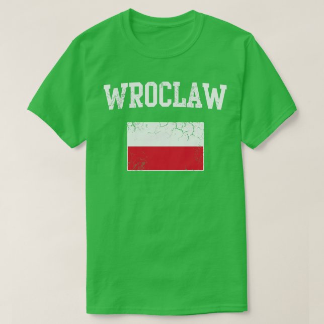 Camiseta Retro Wroclaw Polônia Polski Polska Flag (Frente do Design)