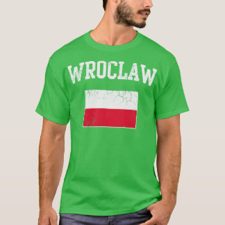 Camiseta Retro Wroclaw Polônia Polski Polska Flag
