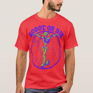 Camiseta Retro Y2K 2000s Patinete Roxo Verde