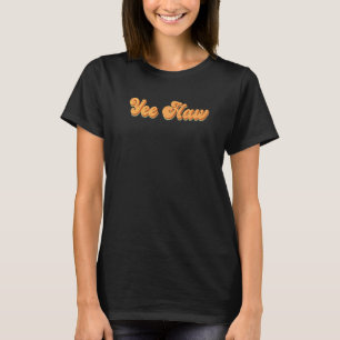 Camiseta Retro Yee Haw Cumprimento Rodeio Ocidental País Su