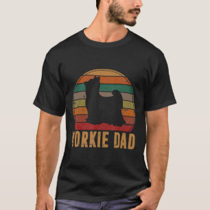 Camiseta Retro Yorkshire Terrier Pai Gift Proprietário de C