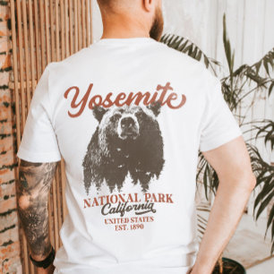 Camiseta Retro Yosemite National Park California Black Bear