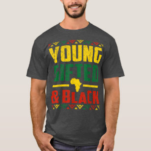 Camiseta Retro Young Gifted & Black History Melanin African