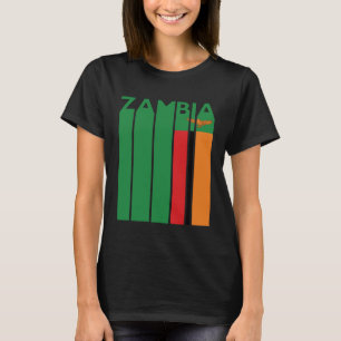 Camiseta Retro Zambian Souvenir Vintage Zâmbia Flag Zâmbia