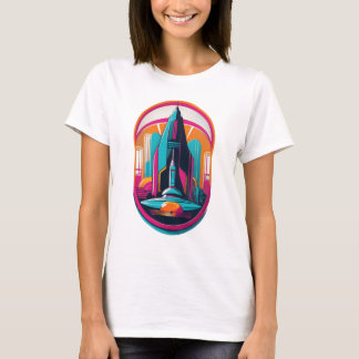 Camiseta Retrofuturismo - Vintage atende a Impressão de art