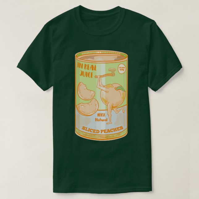Camiseta Retrópode de pêssegos (Frente do Design)
