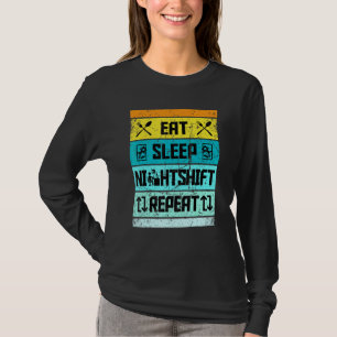 Camiseta Retrorna Coloque o Repetitivo Desvio da Noite do S