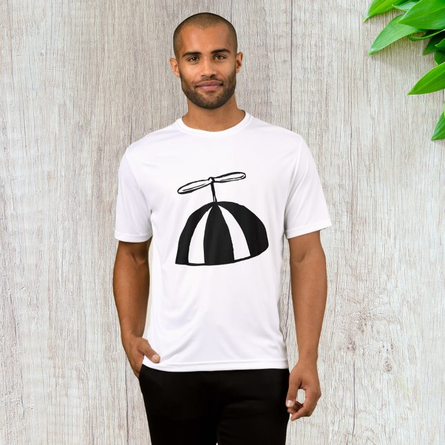 Camiseta Retrorropropulsor Beanie Whimsical Black and White (Criador carregado)