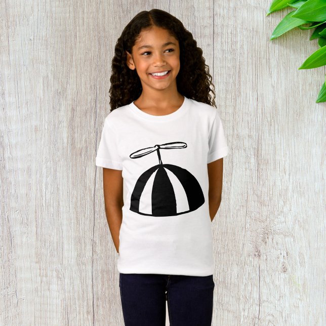 Camiseta Retrorropropulsor Beanie Whimsical Black and White (Criador carregado)