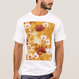 Camiseta Retrospectiva Sangrenta: Arte Floral Inacabada