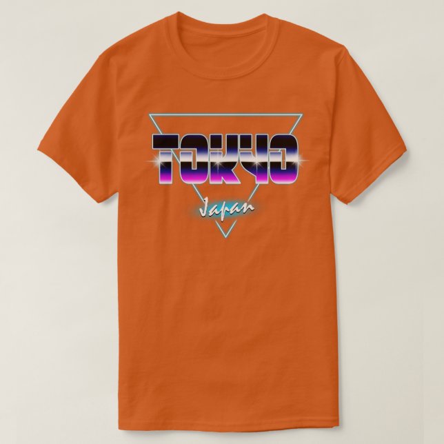 Camiseta Retrowave 3 do Japão em Tóquio (Frente do Design)