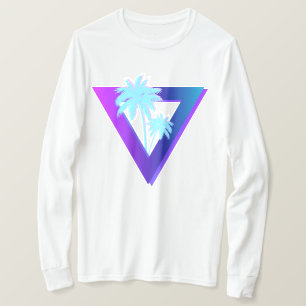 CAMISETA RETROWAVE SYNTHWAVE PALMEIRAS TRIÂNGULO MANGA LONG