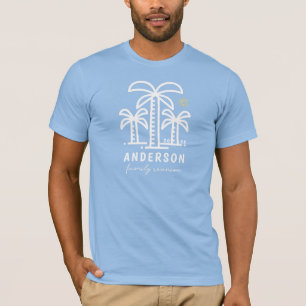 Camiseta Reunião da família de praia personalizada
