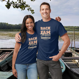 Camiseta Reunião da família personalizada azul com a citaçã