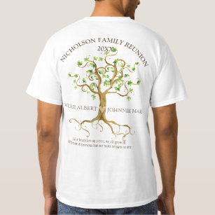 Camiseta Reunião da família Raízes da Árvore de Root Adicio