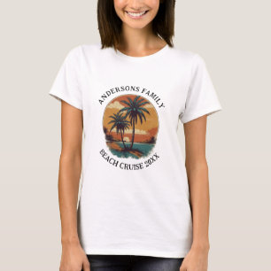 Camiseta Reunião da Família Tropical Palm Tree de Férias de