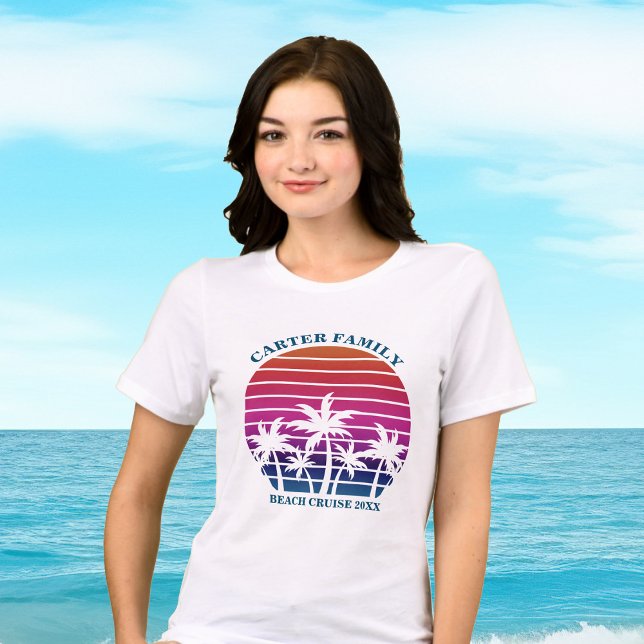 Camiseta Reunião das Famílias de Férias de Praia Mulheres T (Criador carregado)