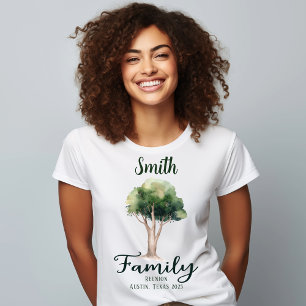 Camiseta Reunião de Árvore Natureza da Família Personalizad