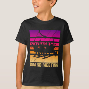 Camiseta Reunião de Conselho de Snowboard Esquiador Elevado