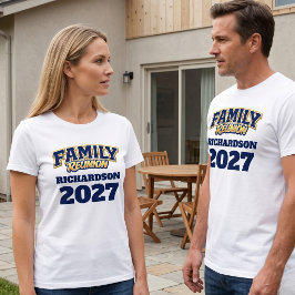 Camiseta Reunião de Família Nome Personalizado Ano