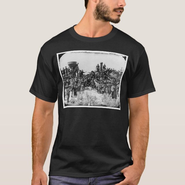 Camiseta Reunião dos Trilhos - Ponto Promonório Utah 1869 (Frente)