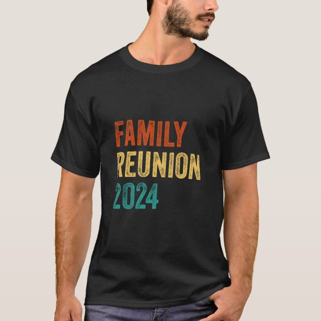Camiseta Reunião Familiar 2024 Retro Reunião de Correspondê (Frente)