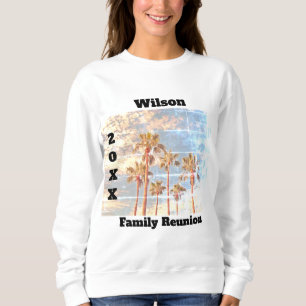 Camiseta Reunião Familiar Desvanecida Foto Vintage Palms Ke