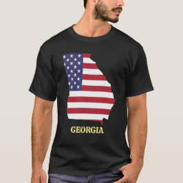 Camiseta REUNIÃO FAMILIAR GEORGIA Red White Blue USA Bandei