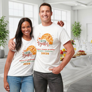 Camiseta Reunião Familiar Melhor Junto Nome Personalizado