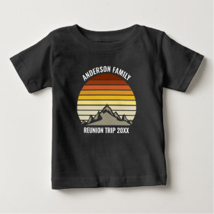 Camiseta Reunião Familiar Personalizada Vintage Sunset Moun