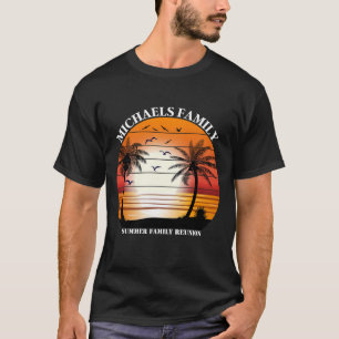 Camiseta Reunião familiar Summer Sunset Beach Palm