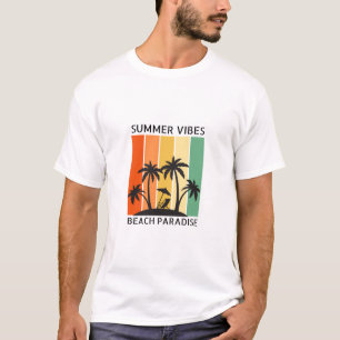 Camiseta Reunião familiar Summer Sunset Beach Palm Tree
