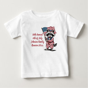 Camiseta Reunião Festiva Raccoon 4 de julho