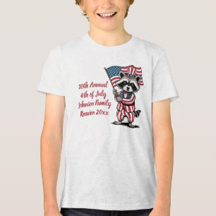 Camiseta Reunião Festiva Raccoon 4 de julho