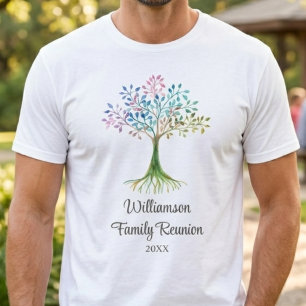 Camiseta Reunião Personalizada da Família de Árvore