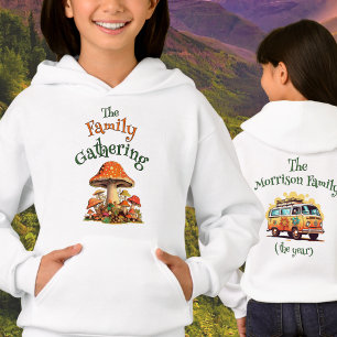 Camiseta Reunião Personalizável da Família Retro Branca