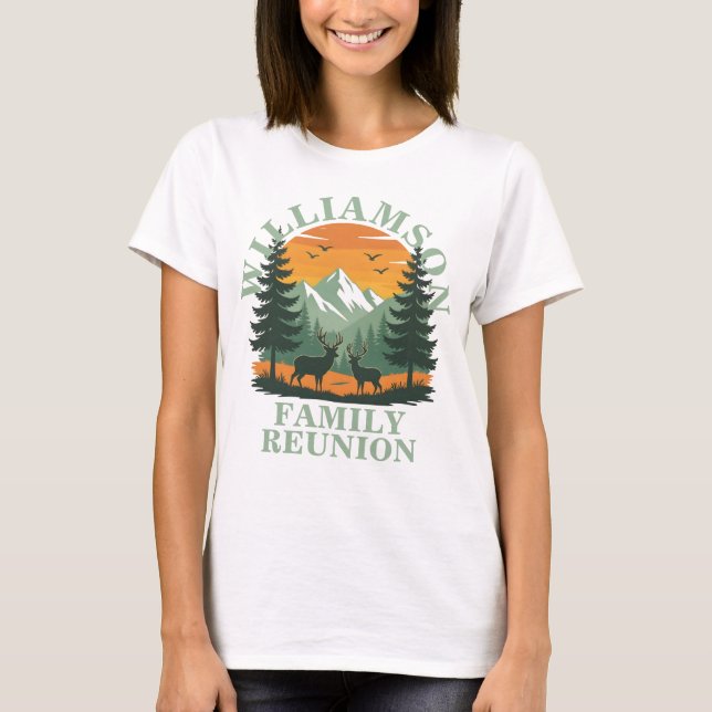 Camiseta Reunião Rustic Wilderness Family Personalizável (Frente)