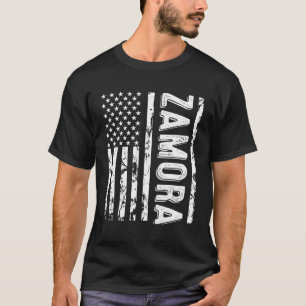Camiseta Reunio da Família Zamora do Apelido do Sobrenome Z