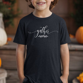 Camiseta Reunir Ação de Graças Outono Botânico Minimalista 