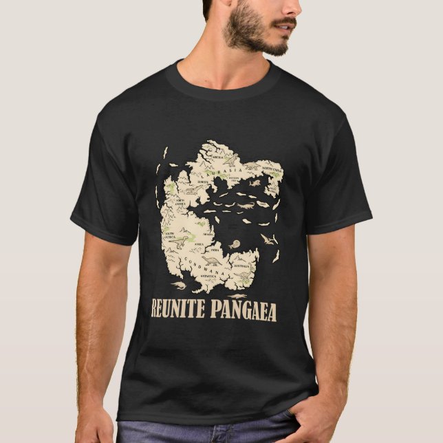 Camiseta Reunir Pangaea Mundo Mapa História Engraçado Geolo (Frente)