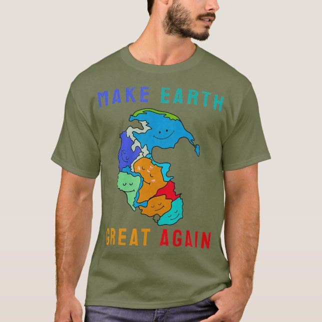 Camiseta Reunir Pangea Fazer Excelente Da Terra Novamente (Frente)