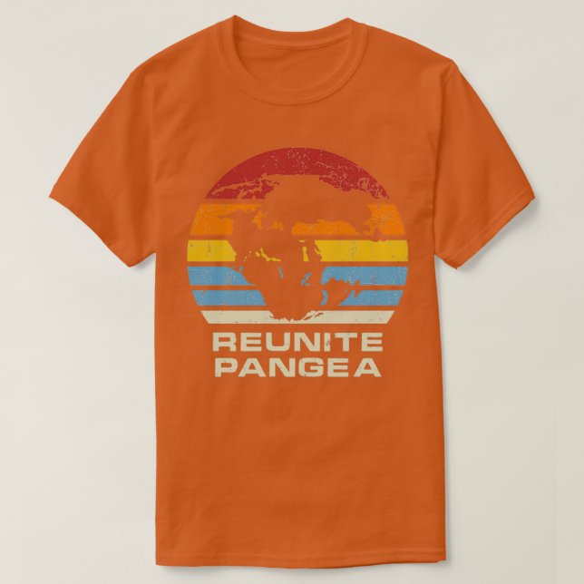 Camiseta Reunir Pangea retro sunrise (Frente do Design)