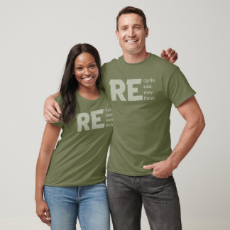 Camiseta Reutilização de reciclares Renovar Repensar Crise 