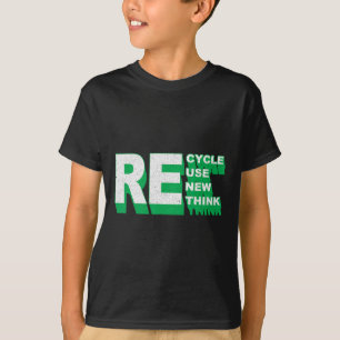 Camiseta Reutilização do reciclar Renovar Repensar Crise Am