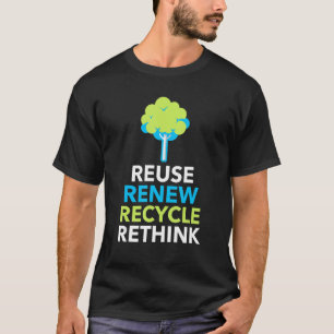 Camiseta Reutilização do reciclar Renovar Repensar Crise Am