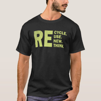 Camiseta Reutilização do reciclar Renovar Repensar Crise Am