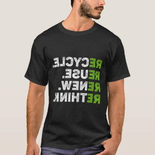 Camiseta Reutilização do reciclar Renovar Repensar o Ambien